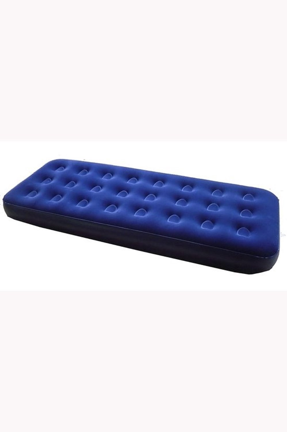 Eenpersoons luchtbed met elektrische pomp - Comfortabel kampeer- en logeermatras, blauw