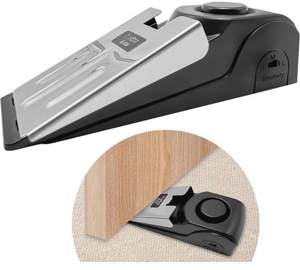 Sterke draagbare deurstopper - met deurstopalarm - 120 dB-huisalarm voor veiligheid