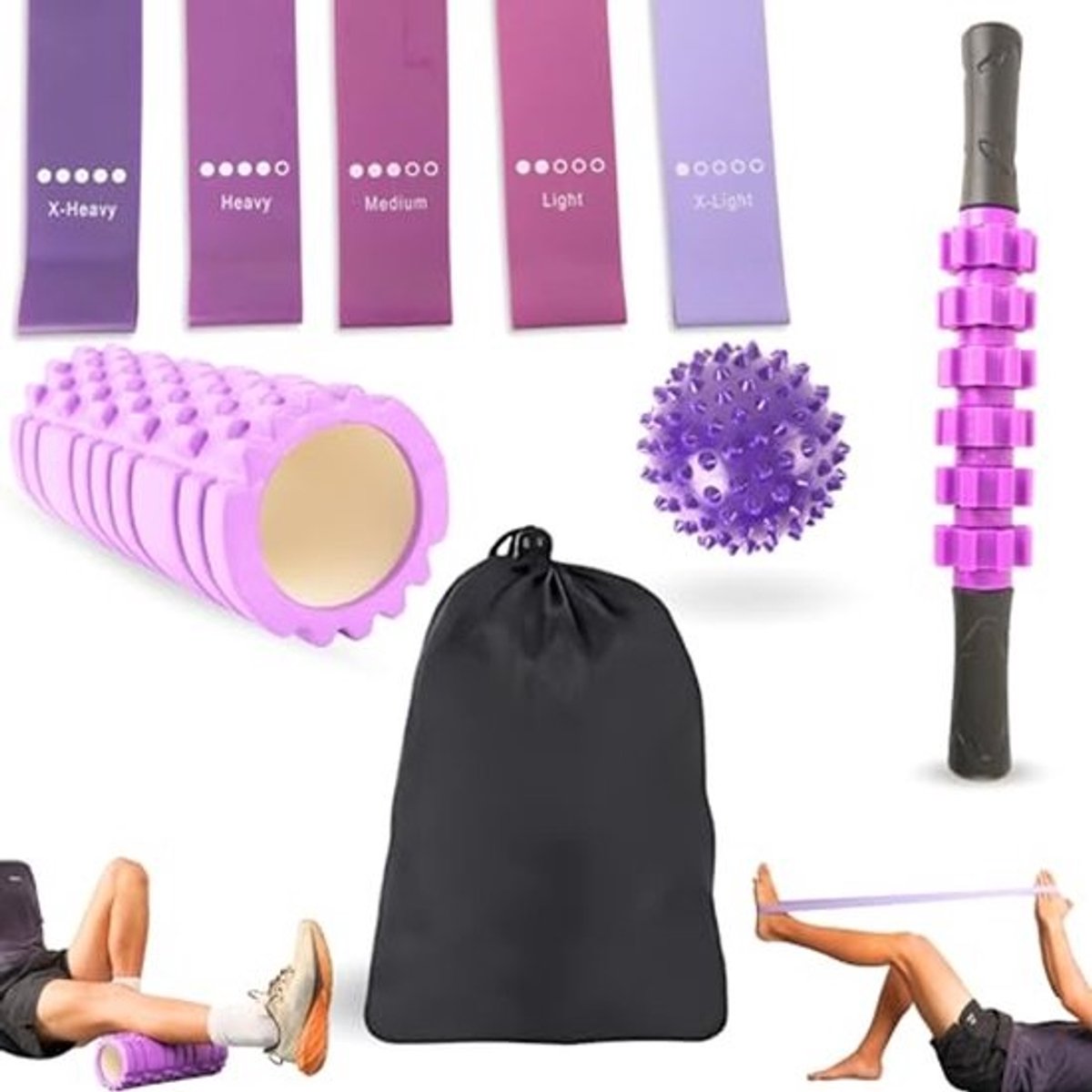 Spiermassagerol en yogaset - Voor herstel en ontspanning