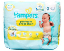 Pampers Premium Protection - 0 - tot 3 kilogram - 22 luiers