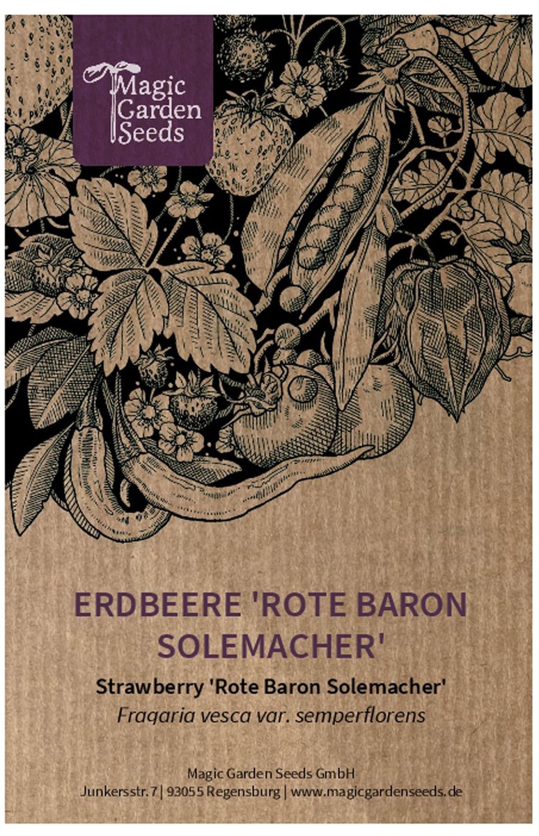 Aardbei 'Red Baron Solemacher' Zaden - Ongeveer 30 Zaden