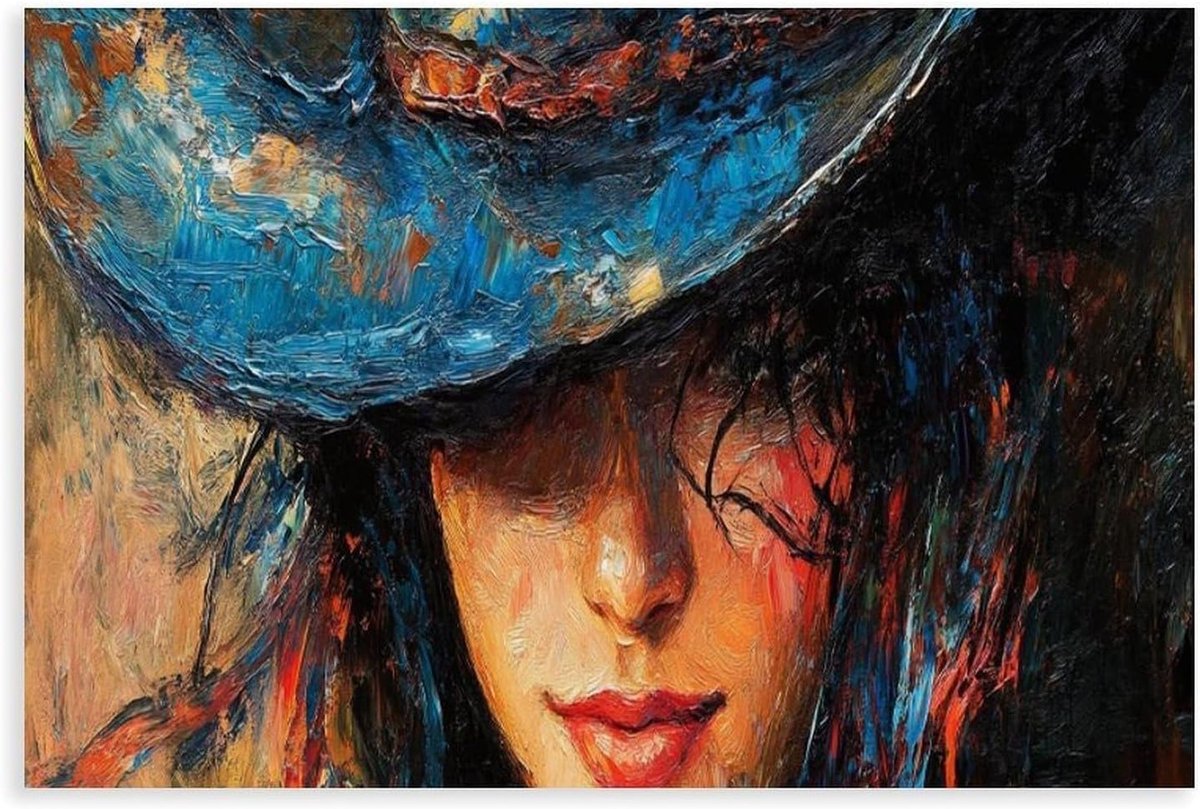 Stijl boerderij, westerse cowgirl kunstdecoratie canvas poster slaapkamer decor landschap kantoor kamer decor geschenk 30 cm L X 45 cm B