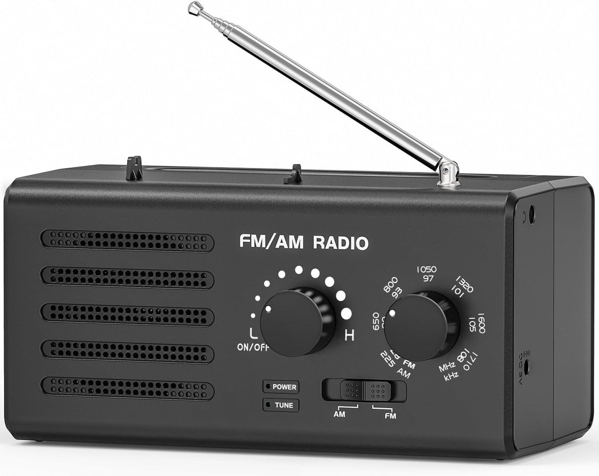 Radio - Zwart - Handzaam - Transistorzakradio met USB Oplaadfunctie - Voor Thuis en Buiten