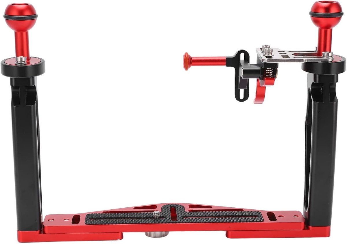 Handle Tray Stabilizer Rig voor Duiken Onderwatercamerabehuizing, Lichtgewicht Aluminiumlegering met Ergonomisch Ontwerp en Sluitertrigger, Geschikt voor Spiegelreflexcamera's en