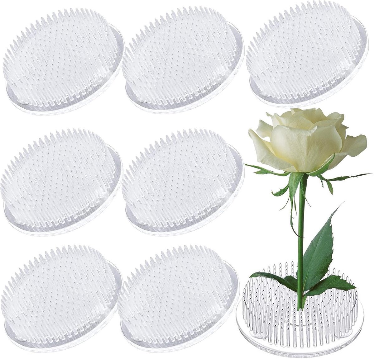 Benodigdheden | Transparante ronde bloemenstandaard voor arrangementen | Ronde Arrangeeraccessoires voor bloemenbevestiging, Japans speldhoudergereedschap voor decoratie
