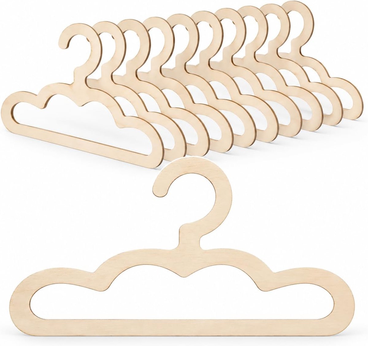 Hout 10 stuks 22 x 12,5 cm voor babykleding 2 mm