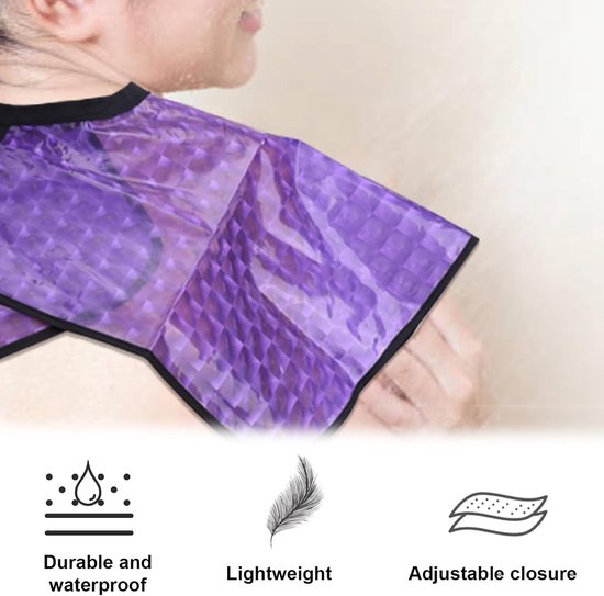 Shawl voor Herstel na Mastectomie met Verstelbare Drainehouder en Waterdichte Douchecord in Paars, Ideaal voor Comfort en Ondersteuning tijdens het Herstelproces — afbeelding 3