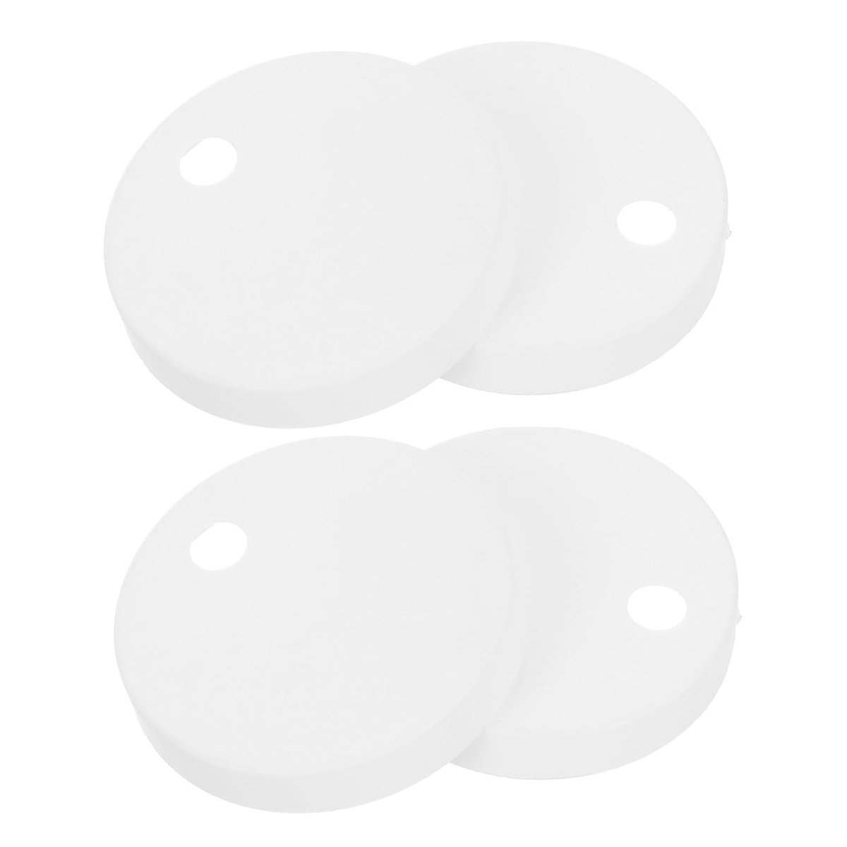 4 Stuks Universele Witte Toilet Boutdeksels PVC Decoratieve Schroefkappen voor Wc-bril Bevestiging Vochtbestendig Eenvoudig Te Monteren Geschikt voor Thuis Hotels Openbare