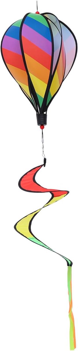 Regenboog Hete Luchtballon Tuindecoratie Kleurrijke Windspinner Cloth Pendant Outdoor Ophangbare Versiering voor Feestjes Verjaardagen Festivals