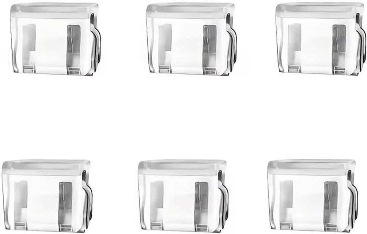 6 stuks onzichtbare beeninkortclips, antislip broekrandclips, verstelbare zoom clip, antislip broekstrakker voor mannen vrouwen, direct inkorten voor jeans, broeken, jurken (transparant)