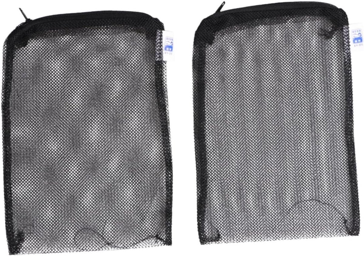 10stuks Zwarte Mesh Filterzak Voor Aquarium Verstelbare Zipperfilter Pouch Voor Fish Tank Maat s Voor Filtratiematerialen Zoals Actieve Kool Keramische Ringen