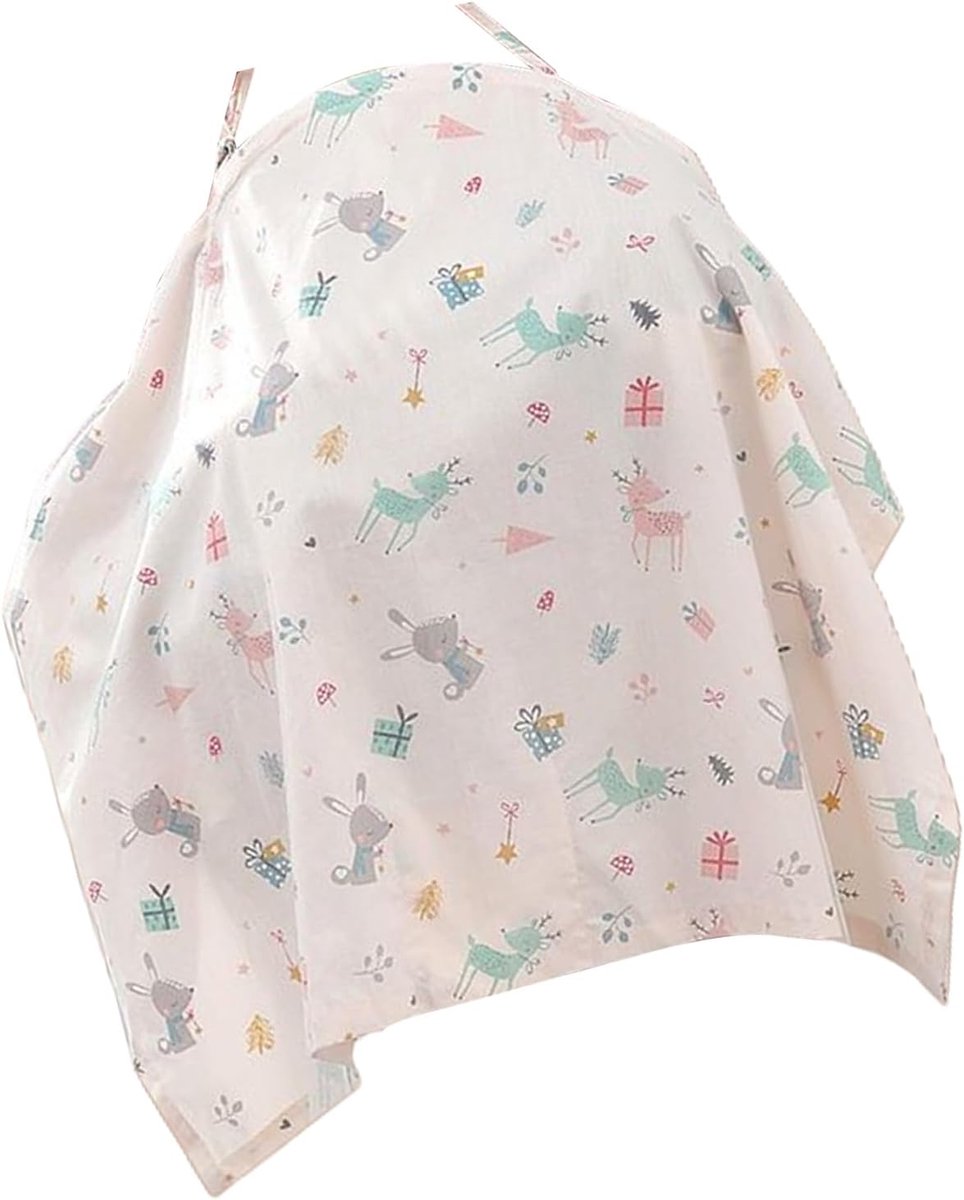 Borstvoedingsschort voor discrete borstvoeding, ademende katoenen borstvoedingsdoek met dekkingsfunctie, multifunctionele borstbedekking voor onderweg en wandelingen