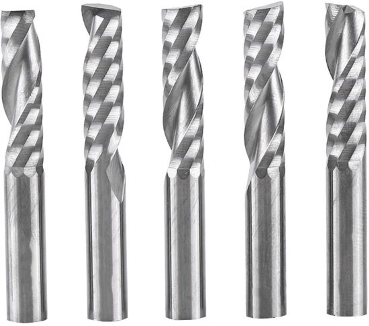 Dailygoods - Frezenset van 5 stuks - 6mm snijkant - Wolfraamcarbide