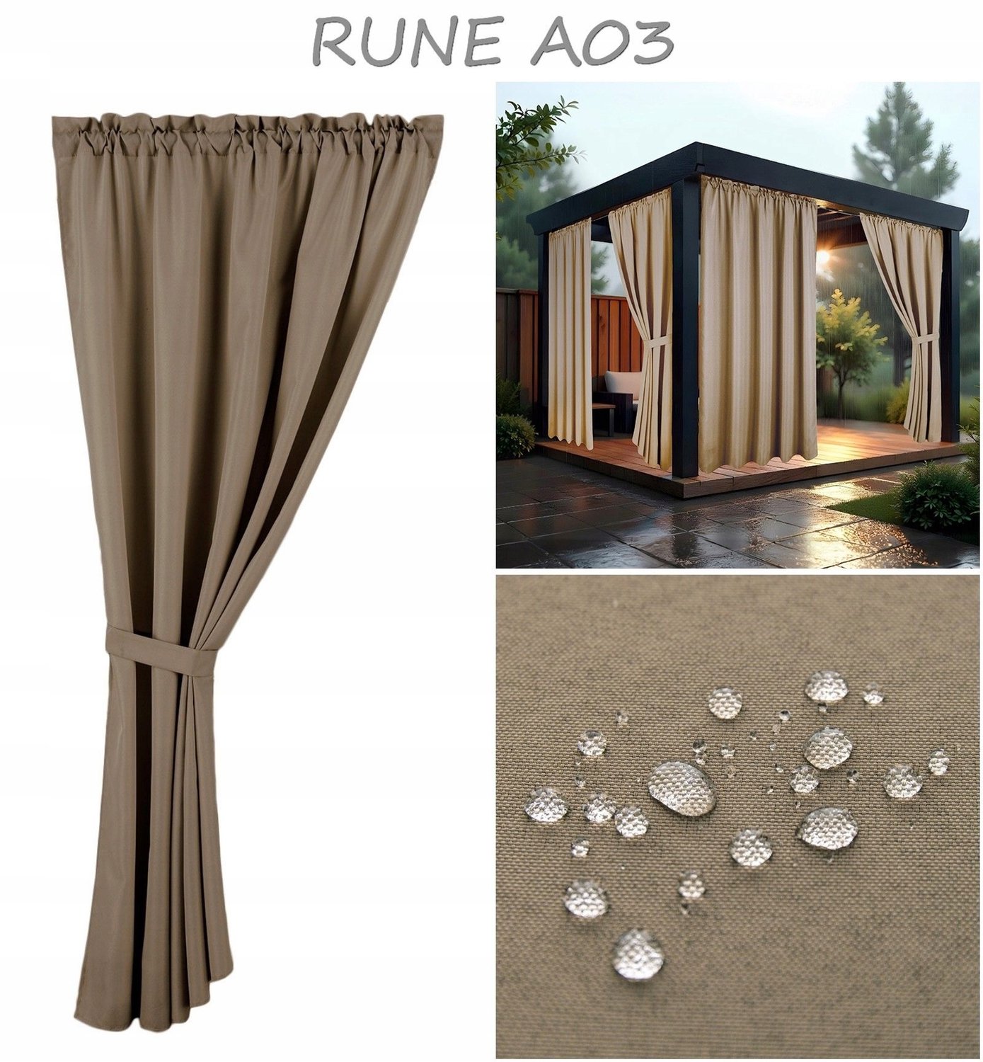 Waterdichte Tuindoek 155x200cm voor Terras, Pergola, Paviljoen