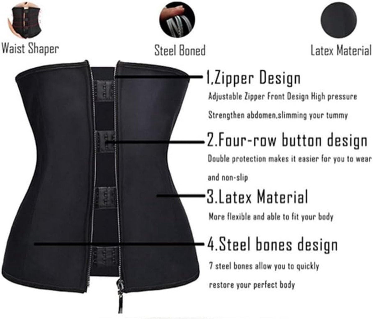 Waist Trainer Cincher Shapewear Tummy Control Girdle Underbust Corset Slimming Body Shaper Weight Loss Adjustable Belly Band Sweat Workout