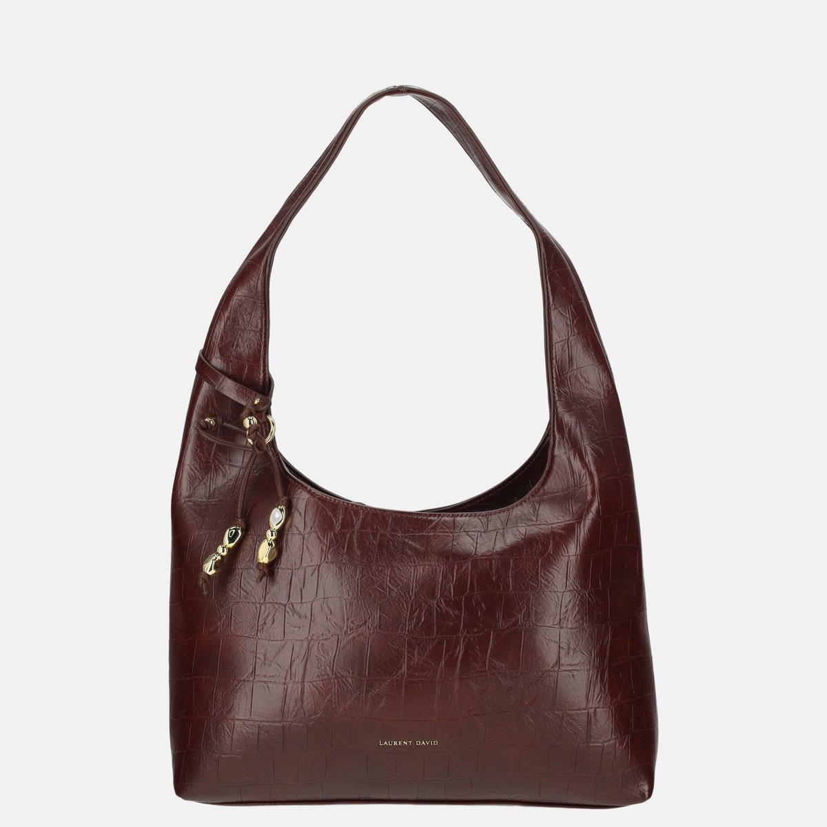 Laurent David Lauren buideltas croco bordeaux