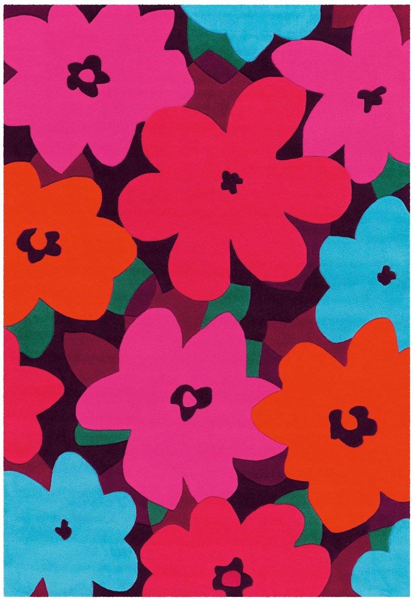 Dutch XXL Retro Vloerkleed | Tapijt | Sam | Bloemen | Multikleur | 140x200 cm