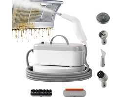 Stoomreiniger - Handstoomreiniger - Hogedruk Stoomreiniger - 1200W - 15 Sec Opwarming - 105°C - 850 ml Tank - Chemischvrij - 6 Accessoires - Tegels & Glas & Meubels - Voor Keuken & Badkamer & Auto - Wit