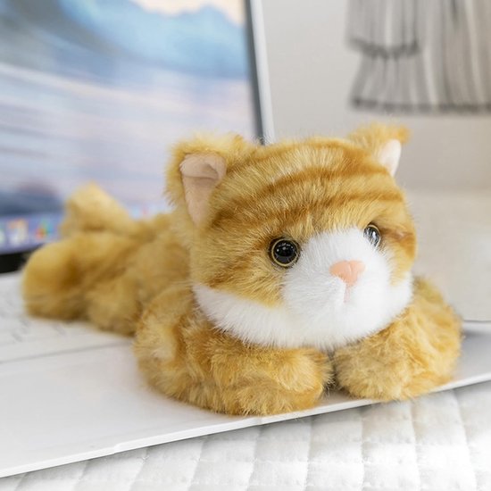 shownicer Kat knuffel oranje pluche kat Mini Cat Plush 15cm — afbeelding 2