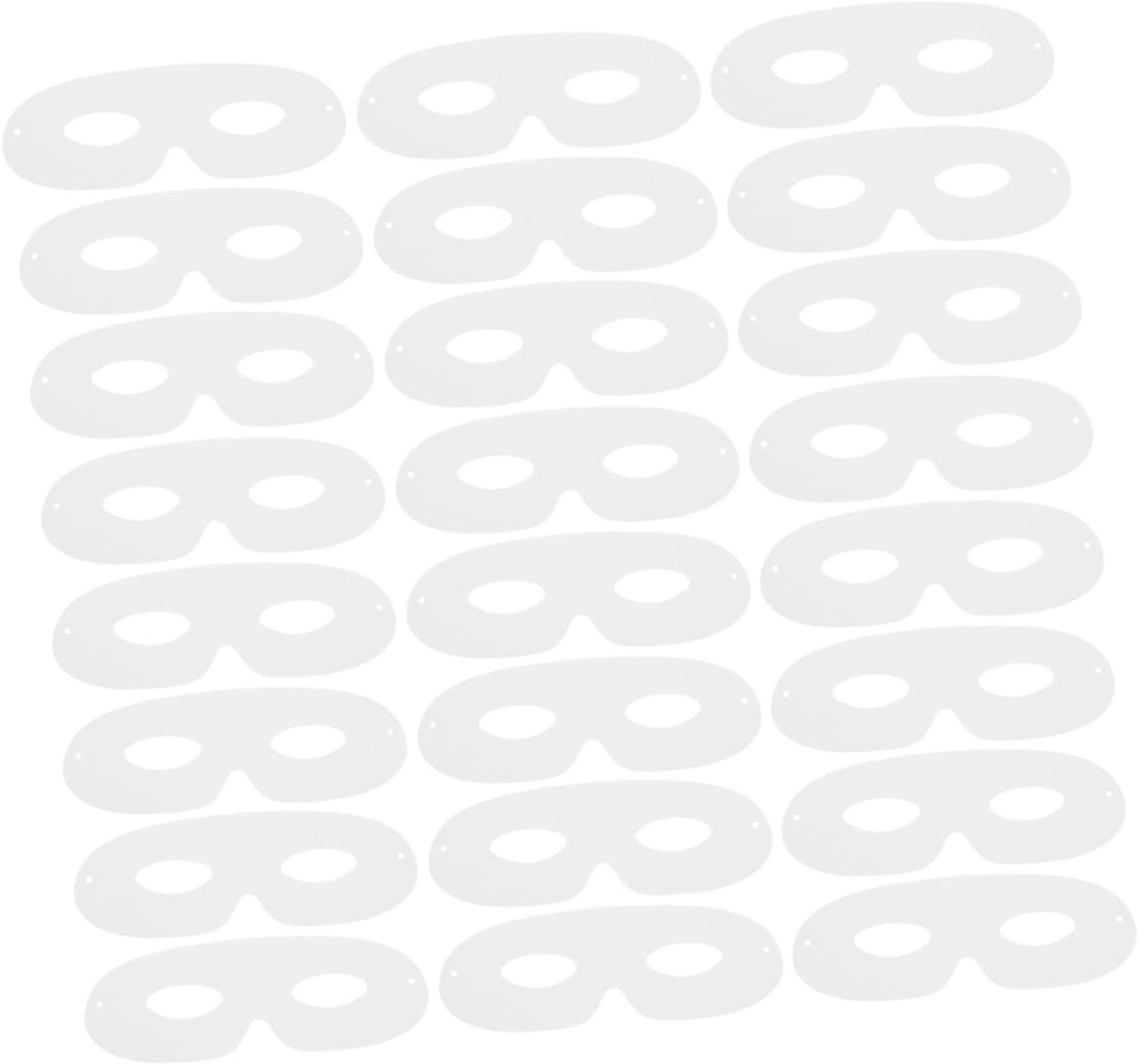 80 Stuks Handgeschilderde Witte Kartonnen Maskers voor Meisje Volwassenen Diy Carnavalsmaskers voor Halloween Verjaardagsfeestjes Creatieve Knutselactiviteiten
