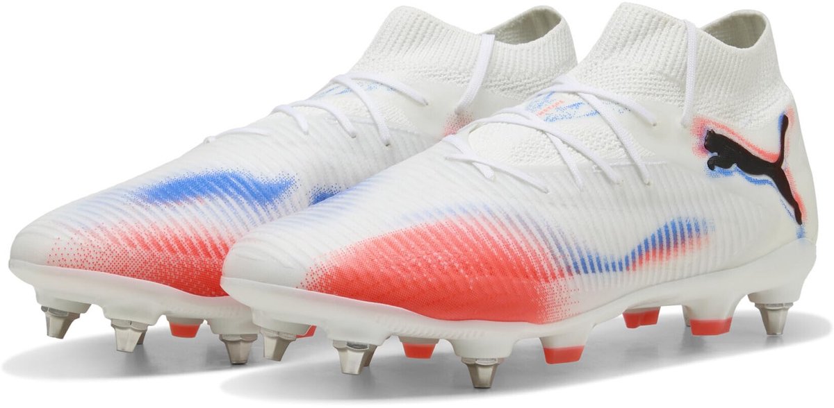Crampons de football Puma Future 8 Pro MxSG Blanc et rouge lumineux Wit