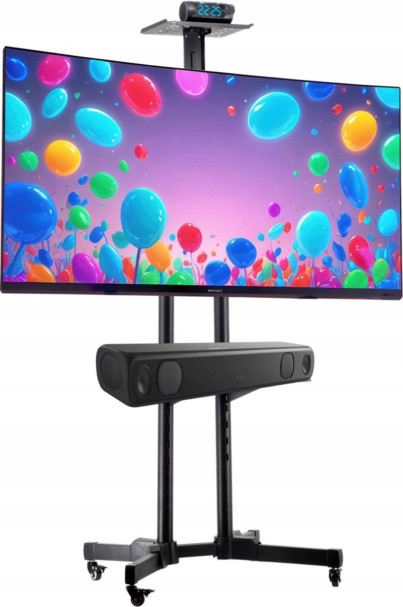 Verrijdbaar TV-standaard voor 32-65 inch schermen, VESA-compatibel