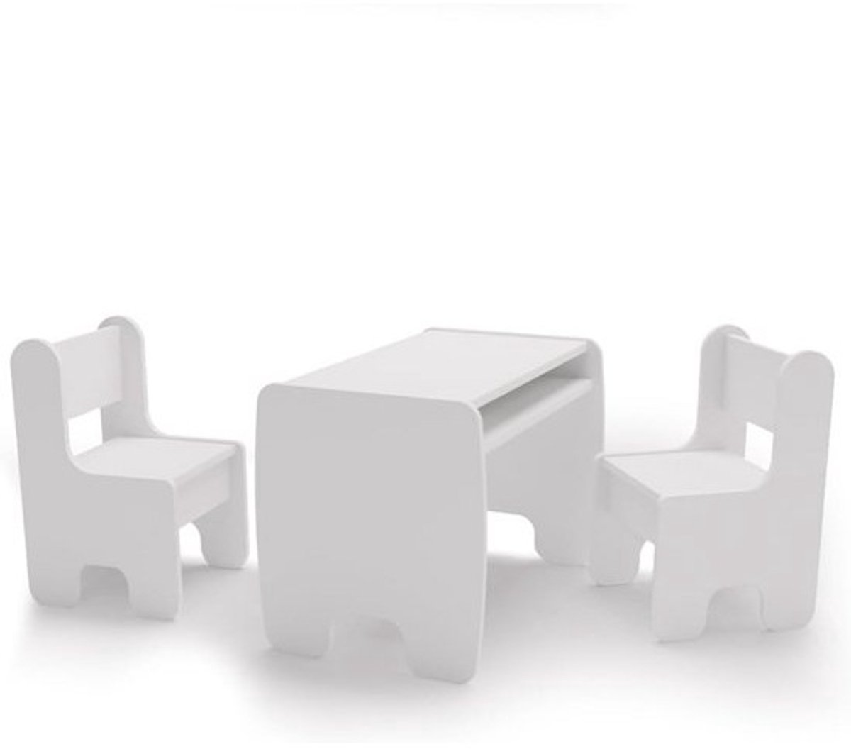 Kindertafel met 2 stoelen - witte set - voor de kinderkamer