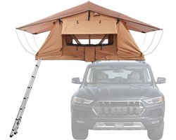 Novari - Daktent auto - Tent - Auto - Uitgeklapte afmetingen 336x265x132 - Waterbestendig - Incl. ladder, matras en verlichting