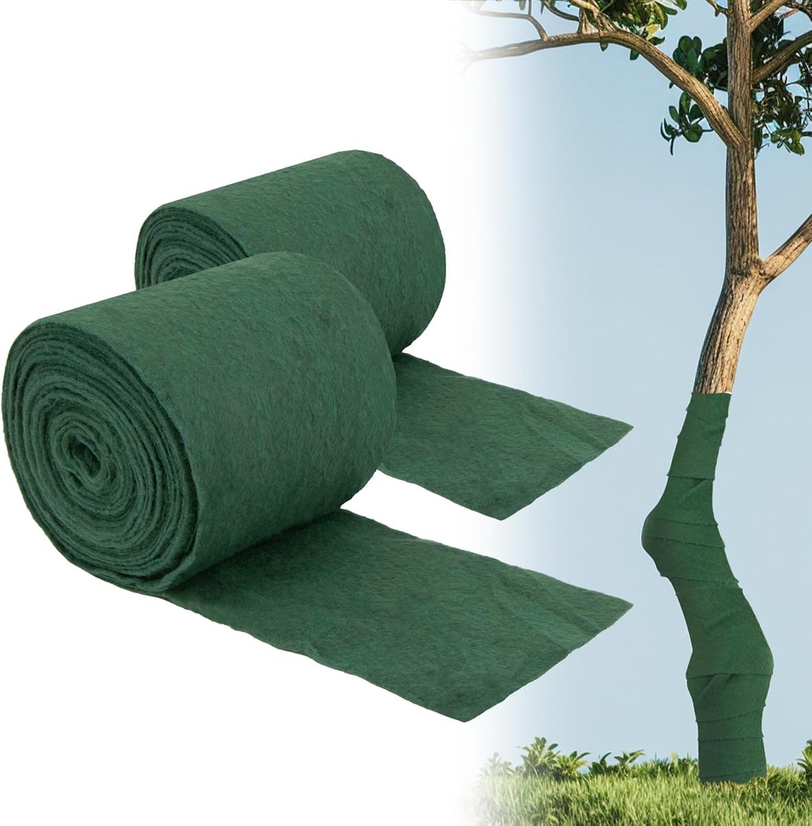 Plantenbeschermingsdoek - Antivries Beschermingsdoek - 2 Rollen van 0.12x15 m - Vorstbescherming en Thermische Isolatie - Voor Bomen en Tuinplanten - Zon- en Vorstbescherming voor Winter - Groene Kleur - 2 Stuks