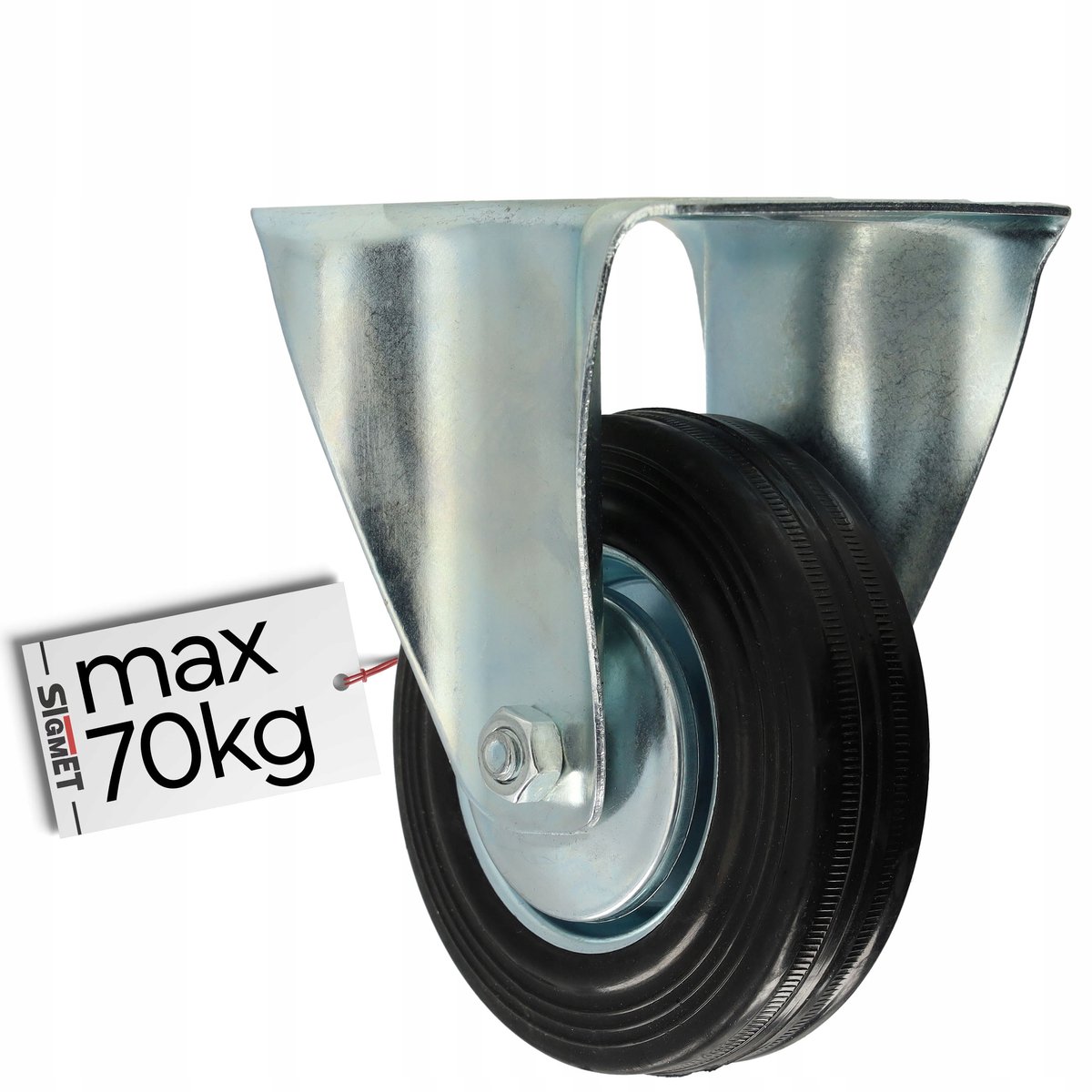 Vast Wiel 100mm Rubber Kogellager 70kg voor Kisten, Trolleys, Rekken