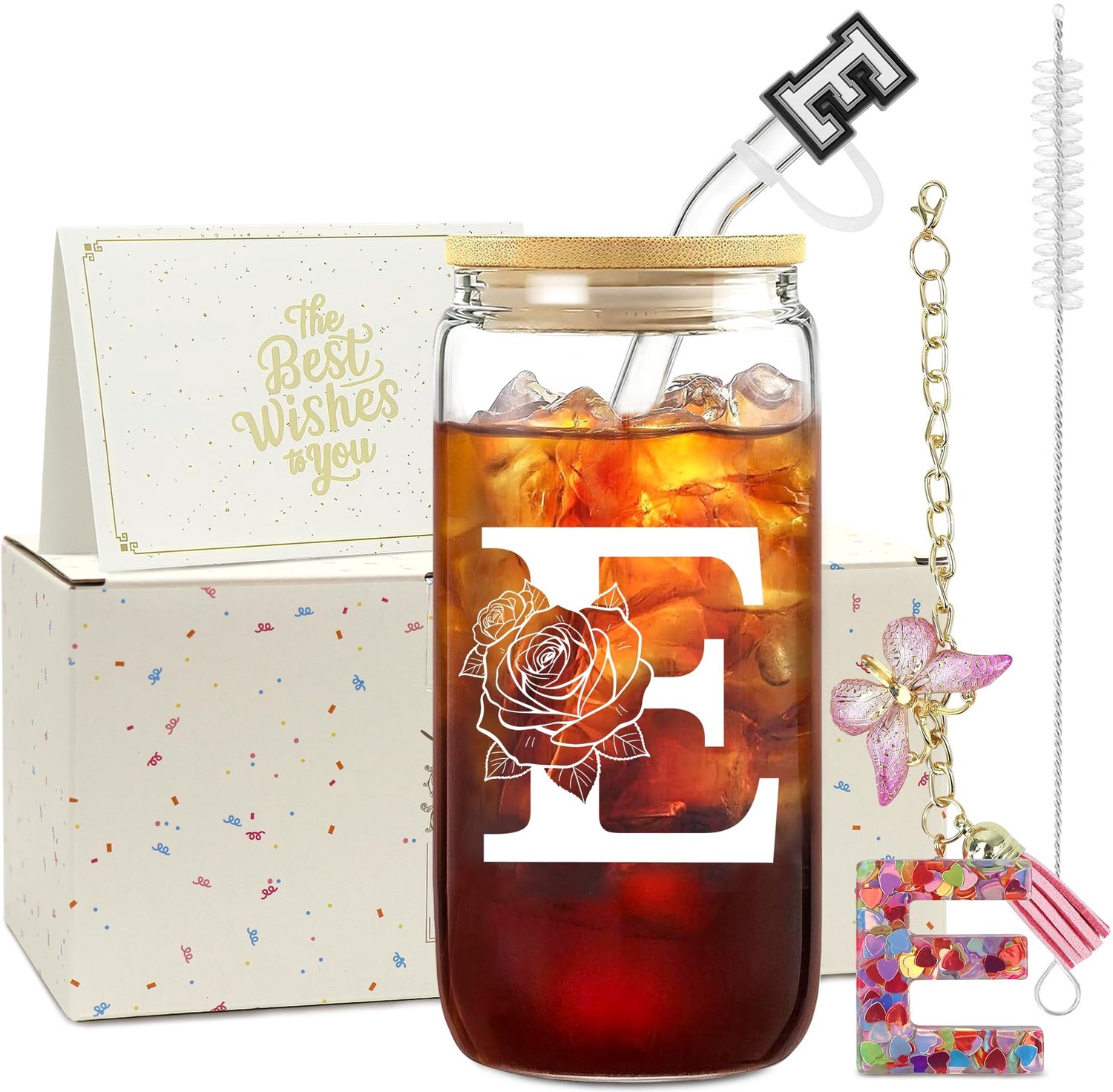 Persoonlijke A-Z Letter Mok met Rietje, 500ml