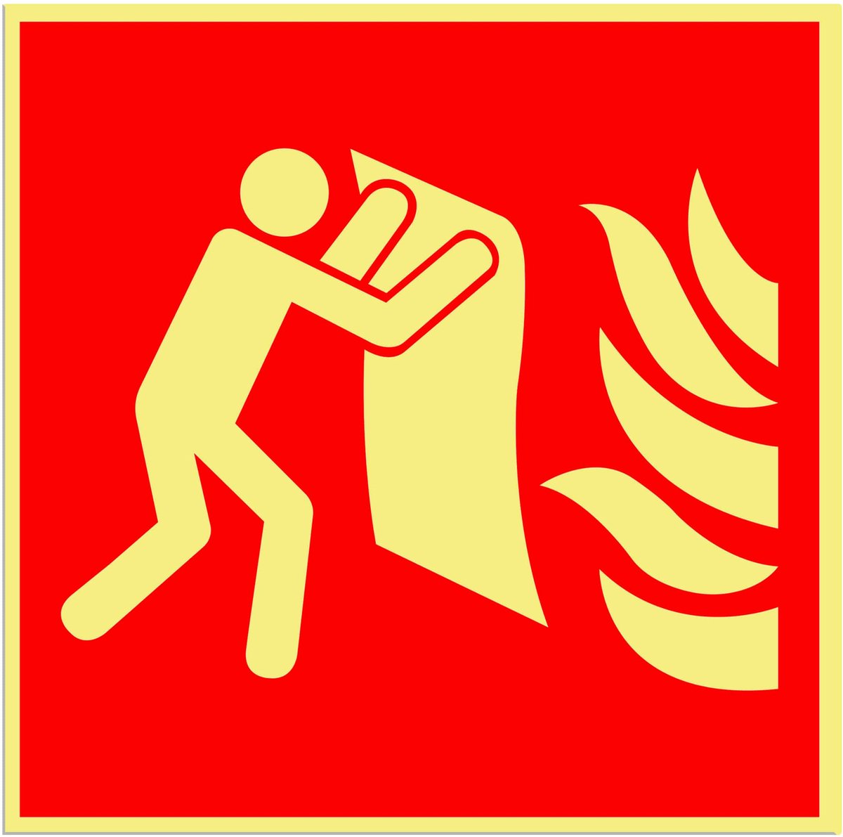 Pictogram Blusdeken 20x20cm - PP - Lichtgevend