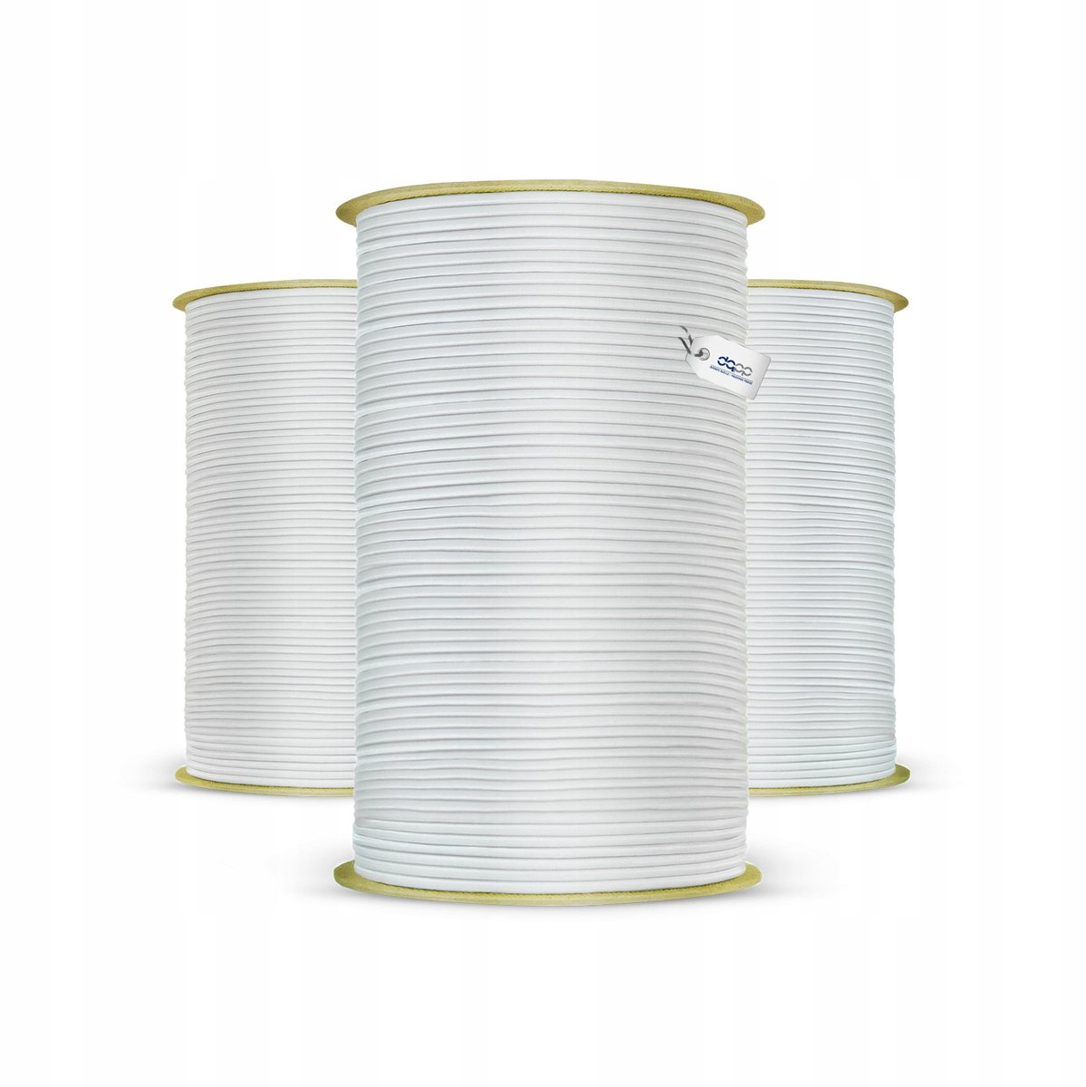 Merkloos Elastisch Touw Wit 5mm 30m - Robuuste Rubberen Koord voor Diverse Toepassingen