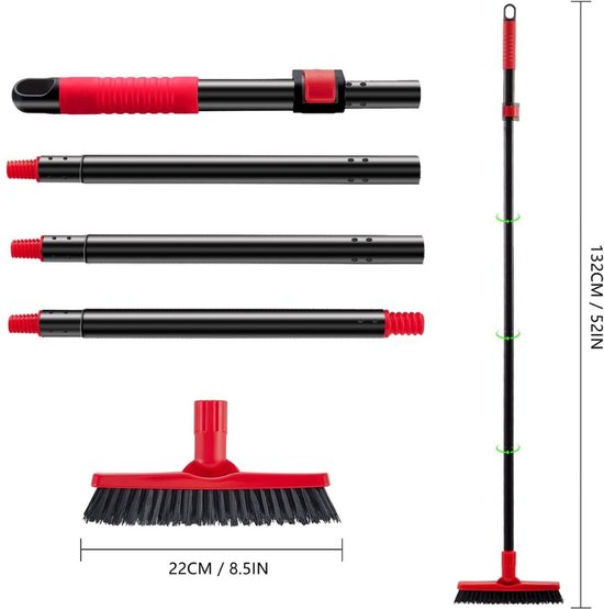Voegenborstel Badkamer - Voegenreiniger - Schrobborstels - Rood — afbeelding 4