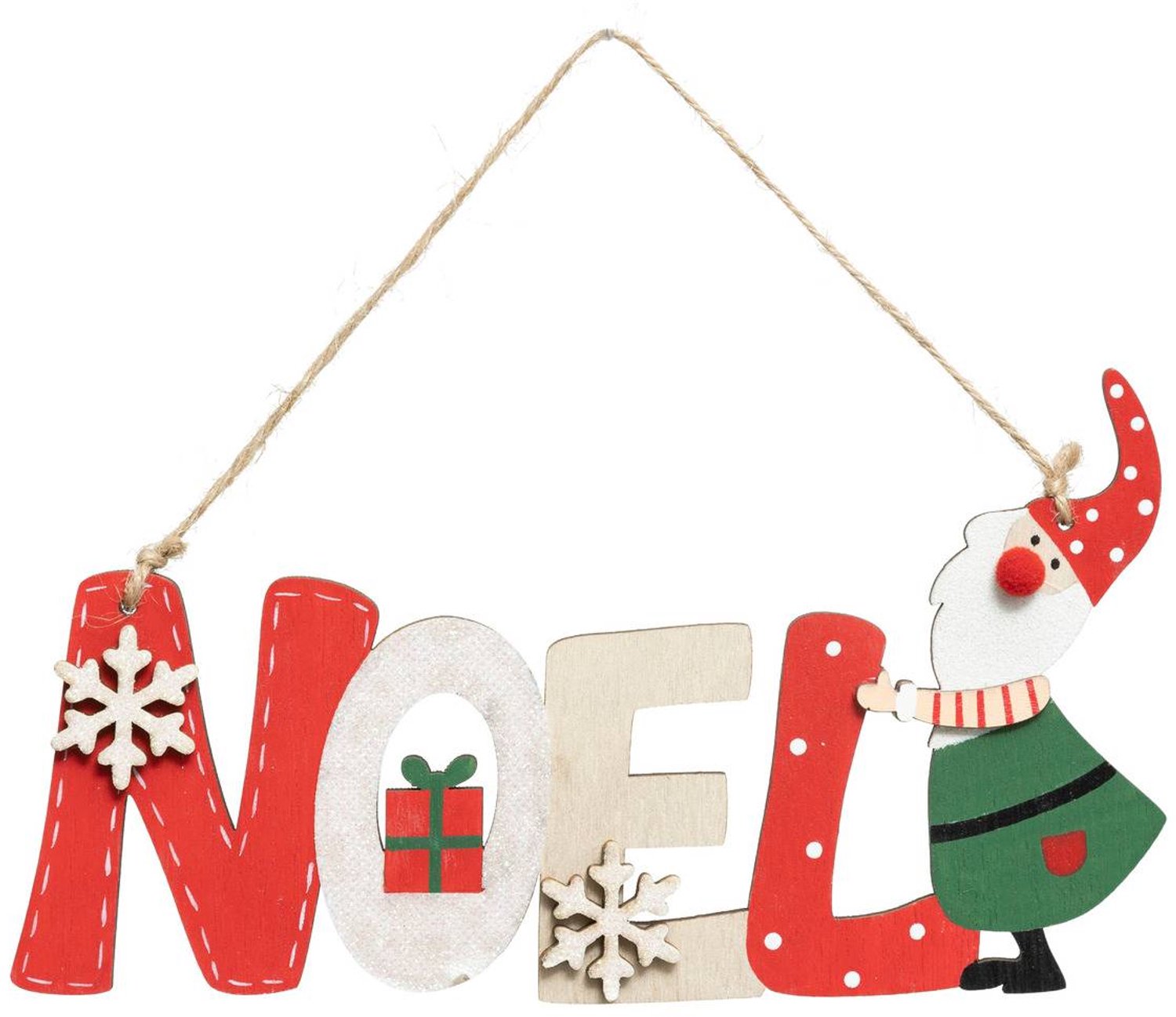 Feeric lights & Christmas Kerstfiguurtje: houten kabouter, 22 cm Rouge