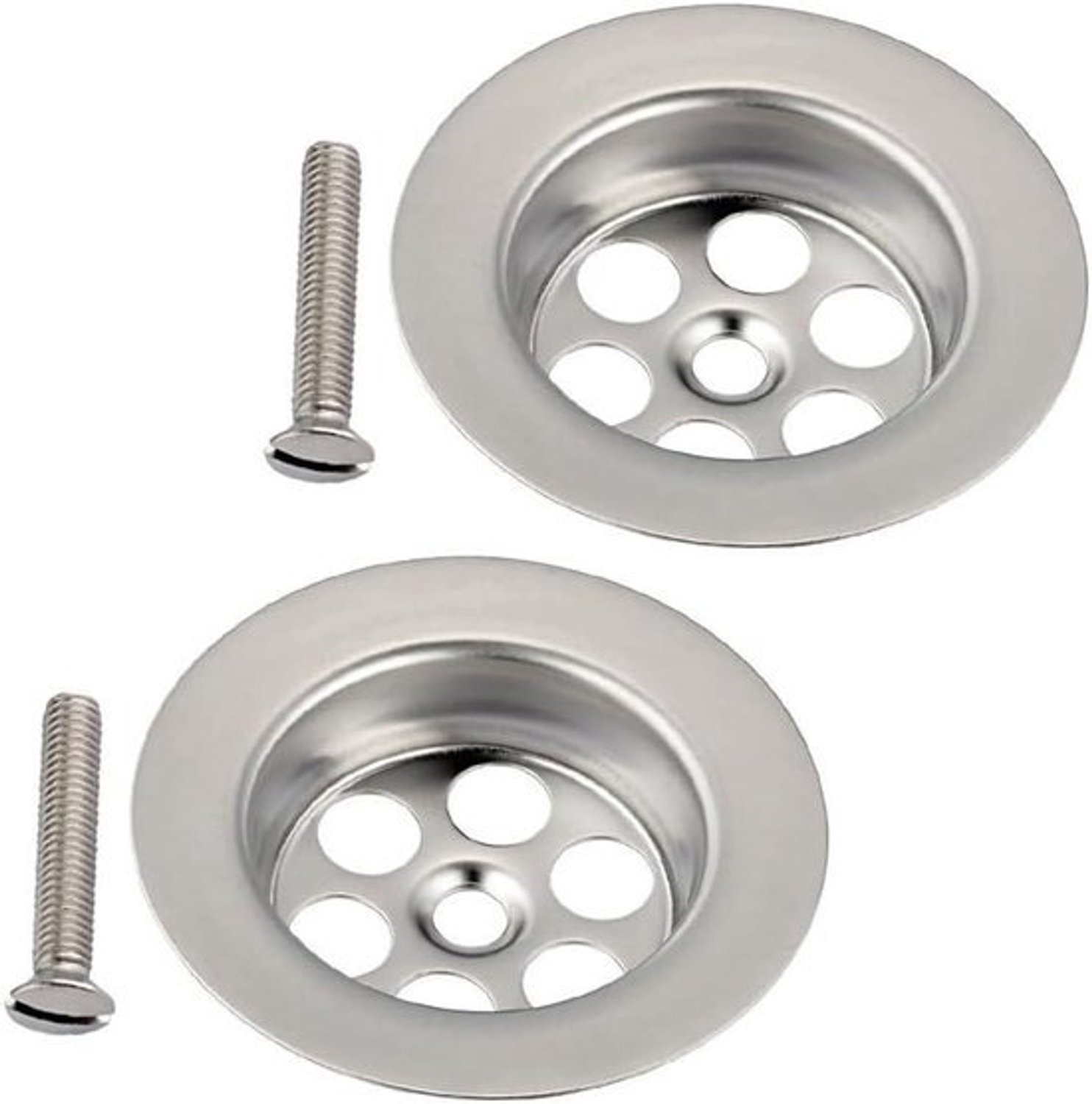 Bad-afvoerstop - Afvoerzeefdeksel - Voor de badkamer - Roestvrij staal - 70 mm - Zilver