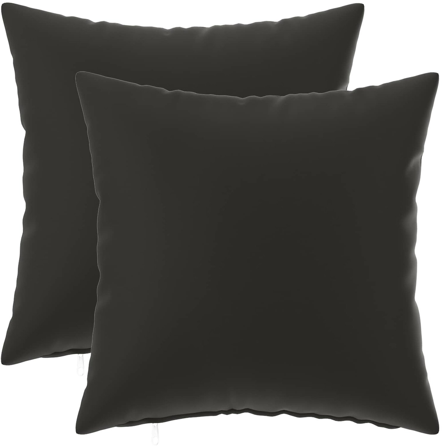 vidaXL Dekenkussen - 2 - st - HEERLEN - Zwart - 35 - x - 35 - cm - Polyester
