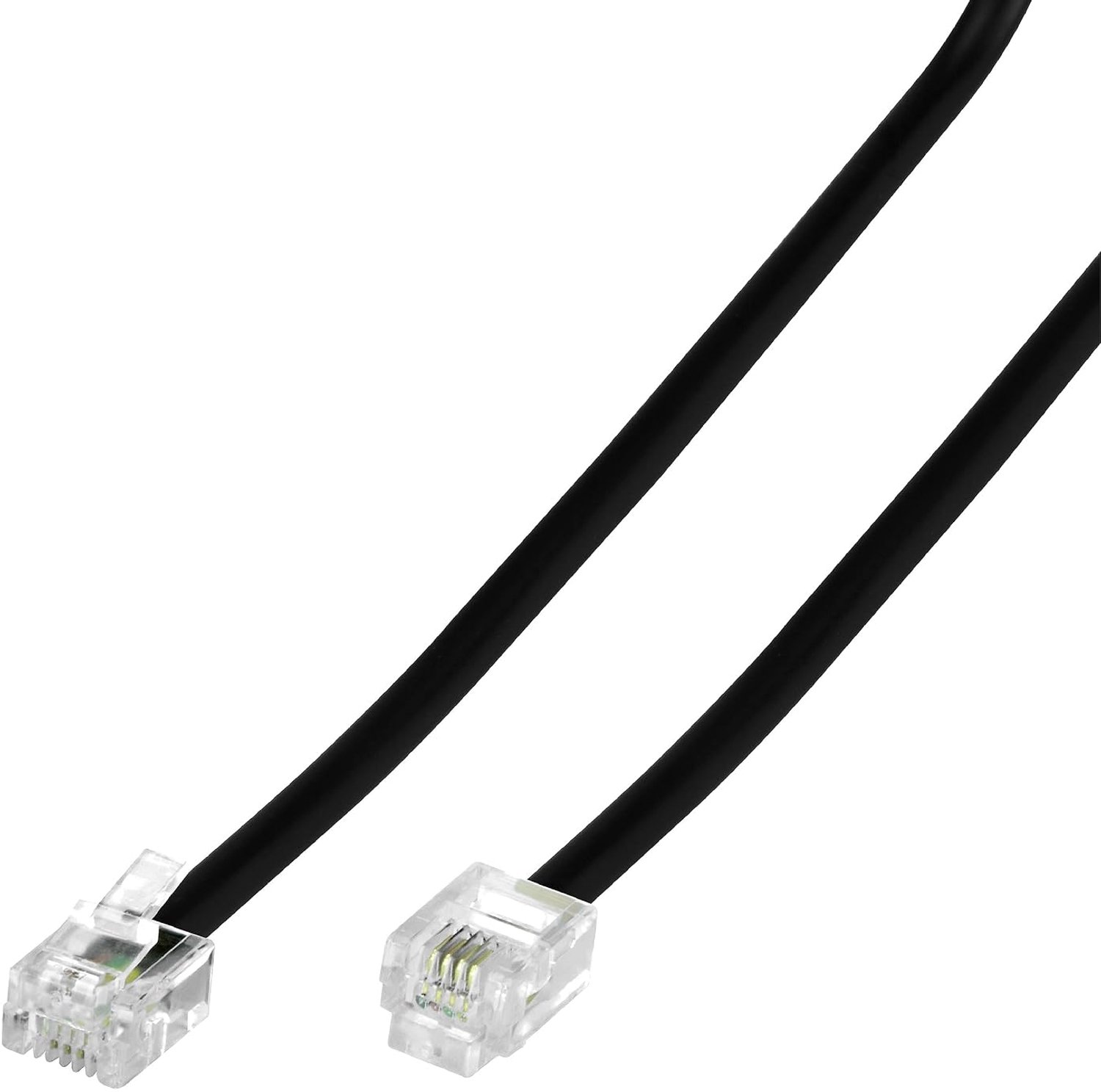 Telefoon verlengkabel 7 voet - zwart - RJ11 6P4C - voor modems en faxen - Vemera