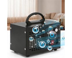 Ozongenerator 60000 mg/u - Ozonmachine 60G - Luchtreiniger met Ozon - Timer 5-60 Minuten - Metalen Behuizing - Met Ventilator en Handgreep - Voor Auto, Woning en Kantoor
