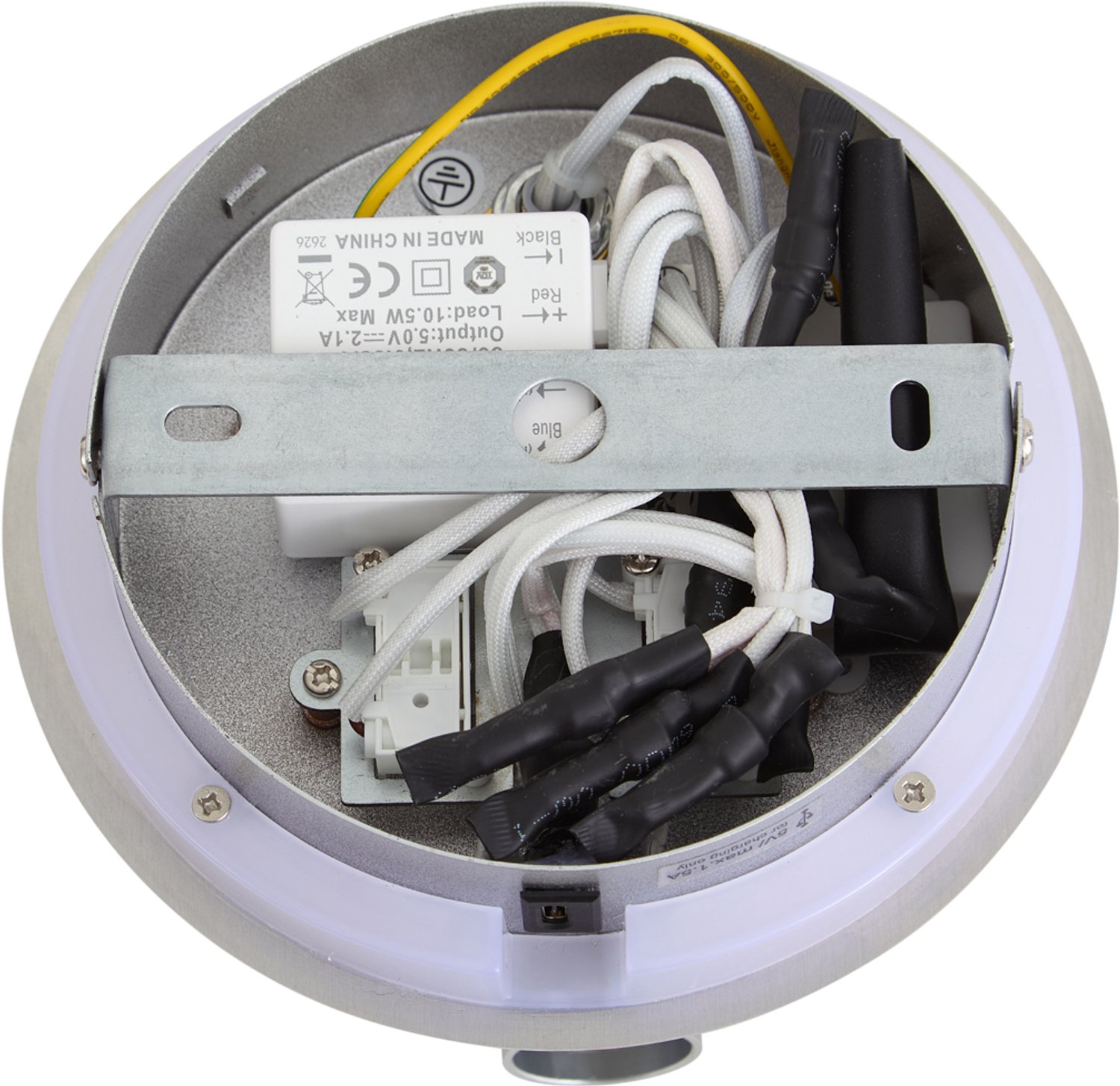 Qazqa led moderne wandlamp - Croft - zilver, rond, incl. 3W geintegreerde led, 2-lichts, 15cm, ideaal als hal, slaapkamer en woonkamer lamp