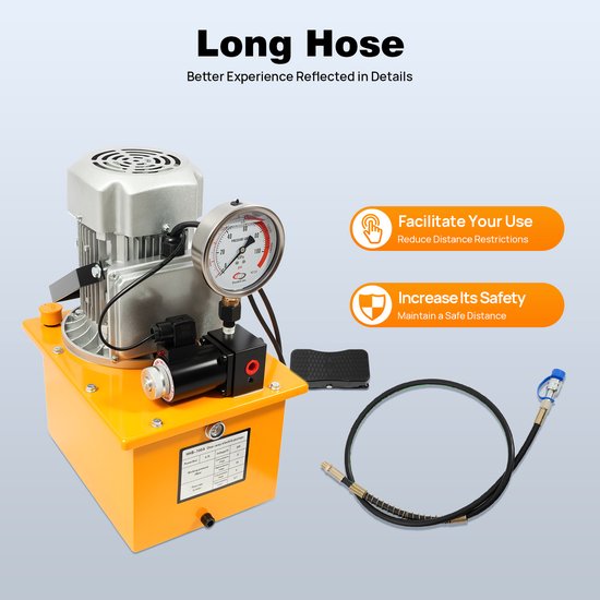Hydraulische Pomp EU Stekkertype - 750 W Vermogen - 7 Liter Inhoud - Staal Materiaal - Voor Hydraulische Apparaten — afbeelding 2