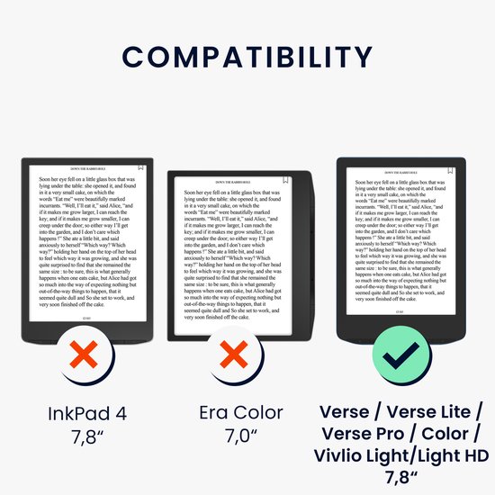 kwmobile flip cover voor e-reader - geschikt voor Pocketbook Verse/Verse Lite/Pro/Color/Vivlio Light HD - Van imitatieleer en -suède - In rood / donkergrijs — afbeelding 2