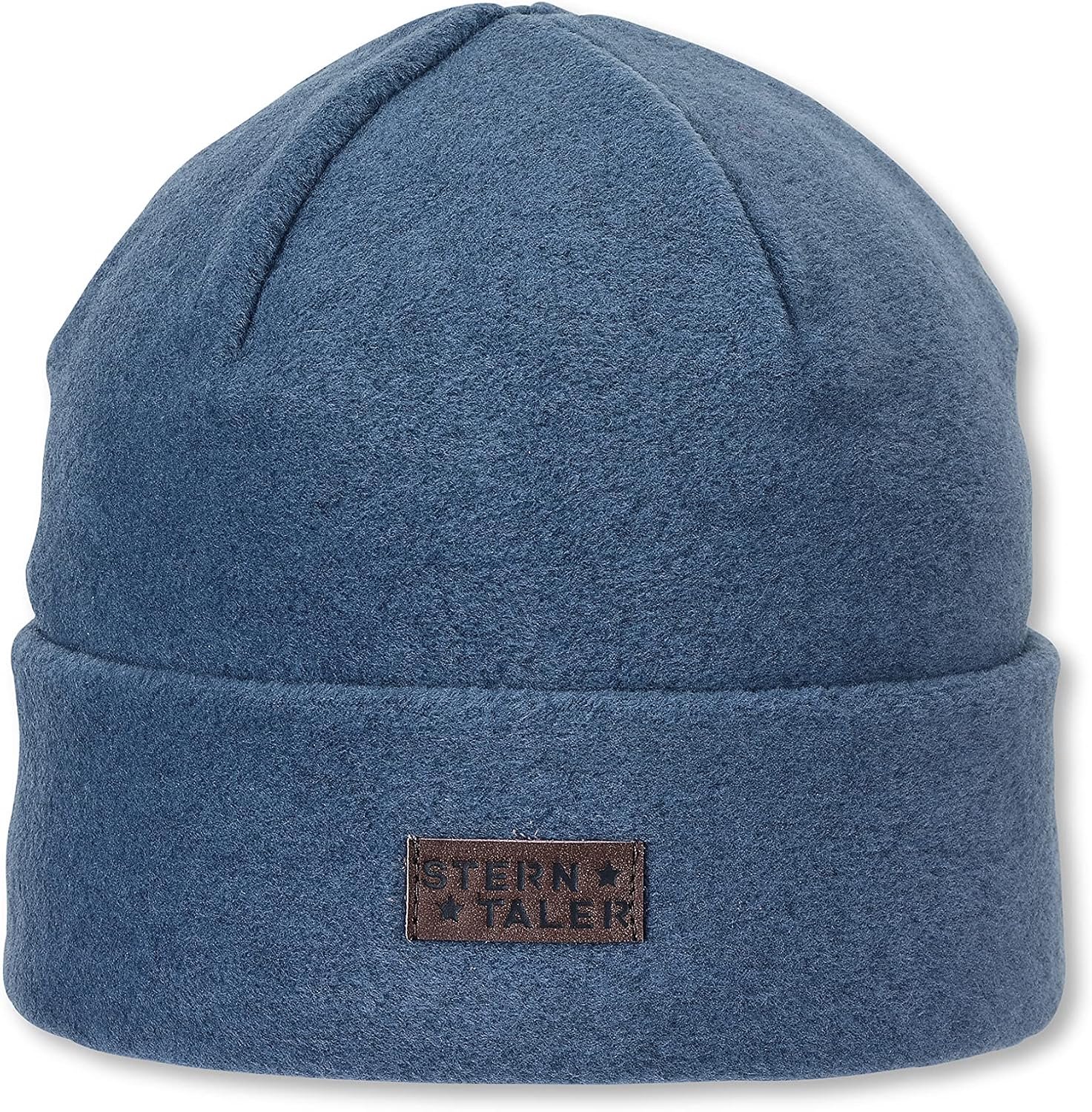 Sterntaler Baby Muts Fleece Melange met Omvouw - Blauw
