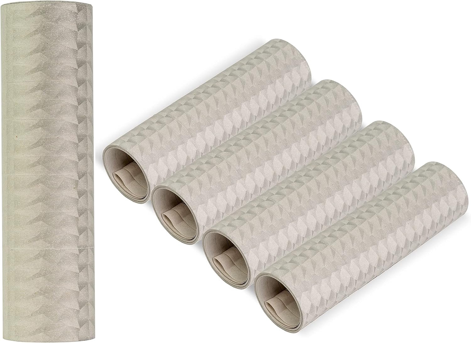 Zilveren Streamers Set - 5 Rollen Papier Decoratie voor Feesten