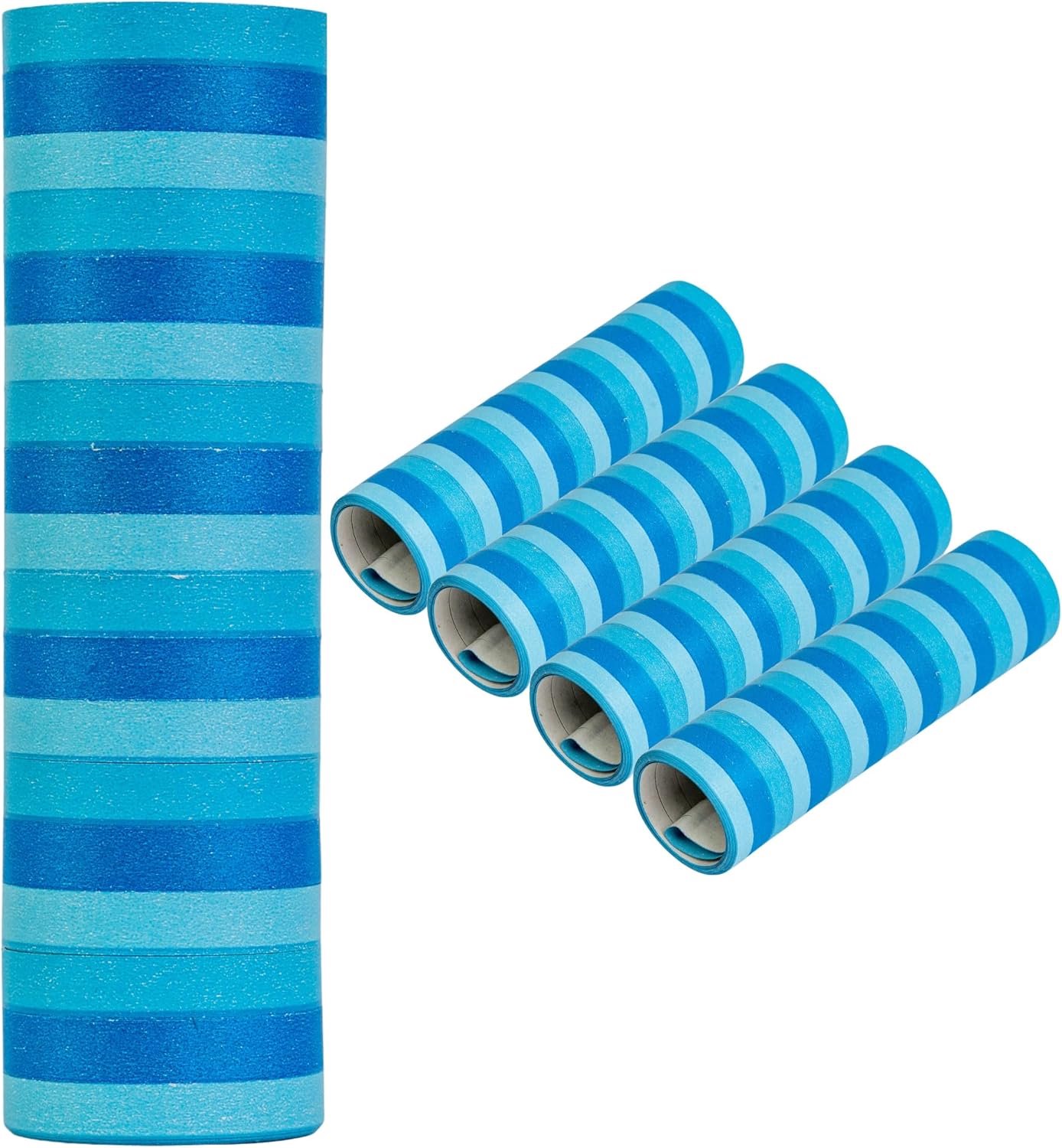 Feestelijke Streamers Set Blauw Papier - 5 Rollen voor Decoratie