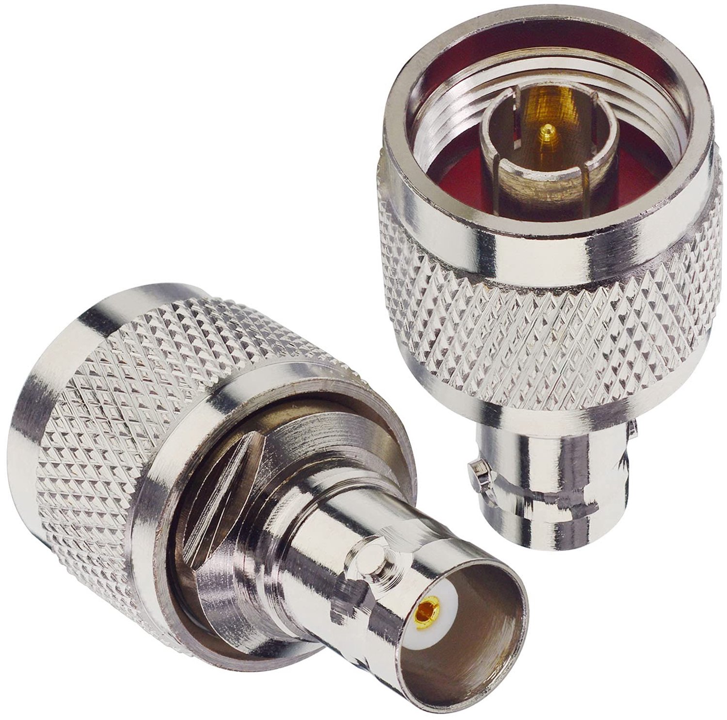 N-Type naar BNC Adapter - RF Coaxiale Connector voor Mobiele Radio en WiFi Apparaten (Pack van 2)