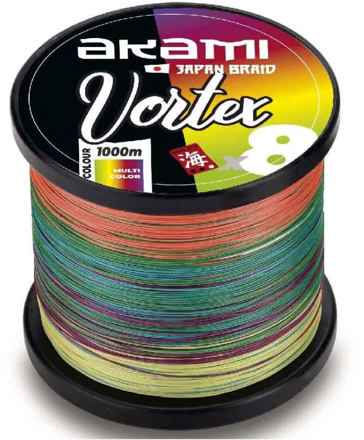 Akami Vortex 8x Gevlochten Vislijn 1000 M Veelkleurig 0.370 mm