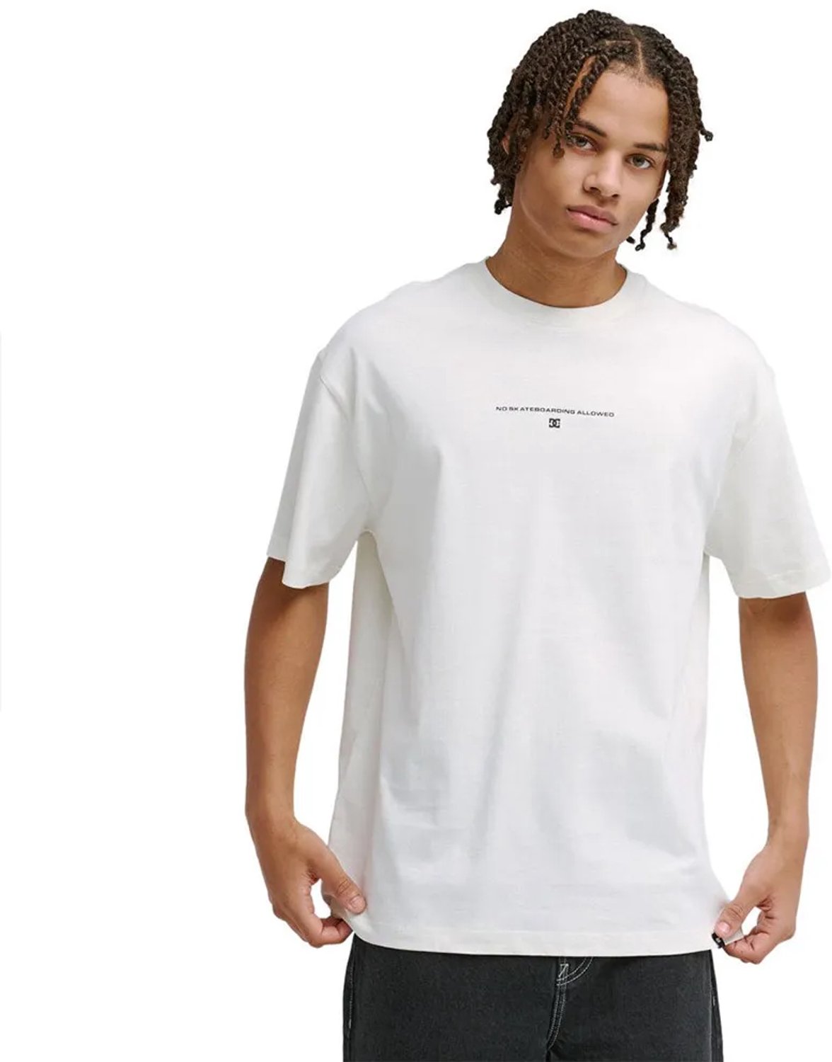 Dc Shoes No Skateboard Allowed T-shirt Met Korte Mouwen S Man Wit