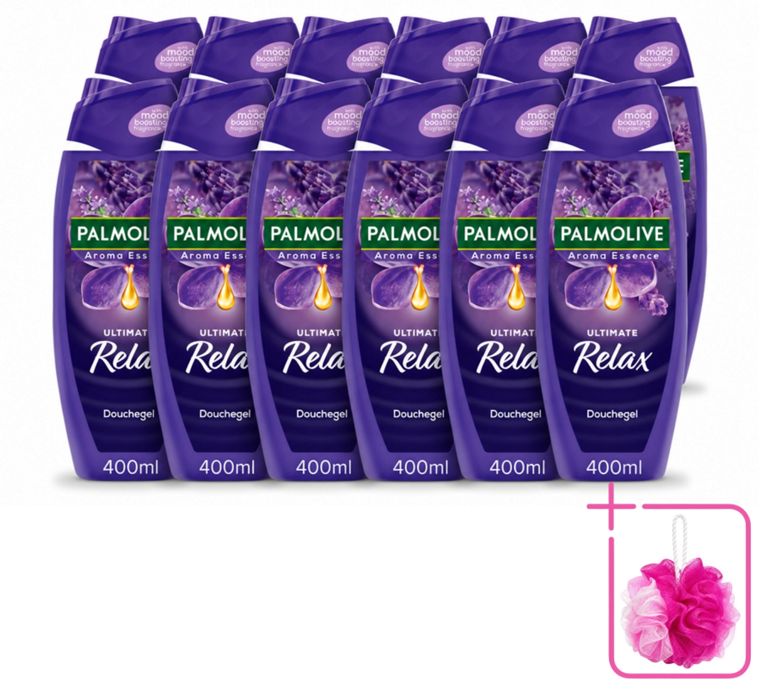 12 x Palmolive - Aroma Essences Ultimate Relax - Douchegel - Ontspannende Geur - 400 ml - Bulkverpakking - Douchegel - Douchemop - Ontspanning