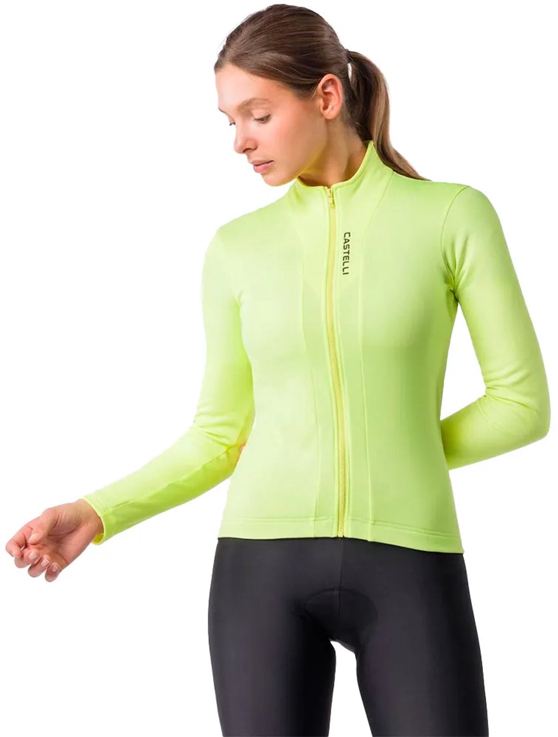 Castelli Sinergia 3 Korte Mouw Wielertrui Geel M Vrouw